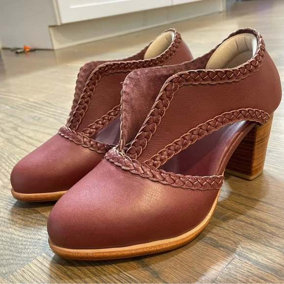 Bali Elf Spirit Walker Fairy Boho Stacked Heel Leather Booties Size 8 - Picture 3 of 14